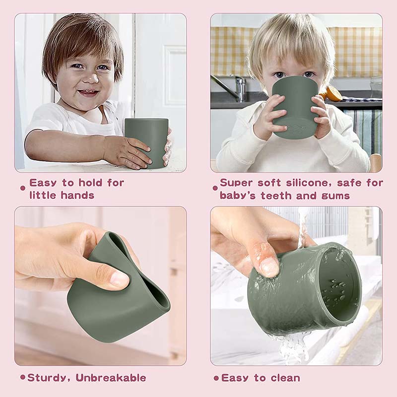 Baby Silicone  strait cup 