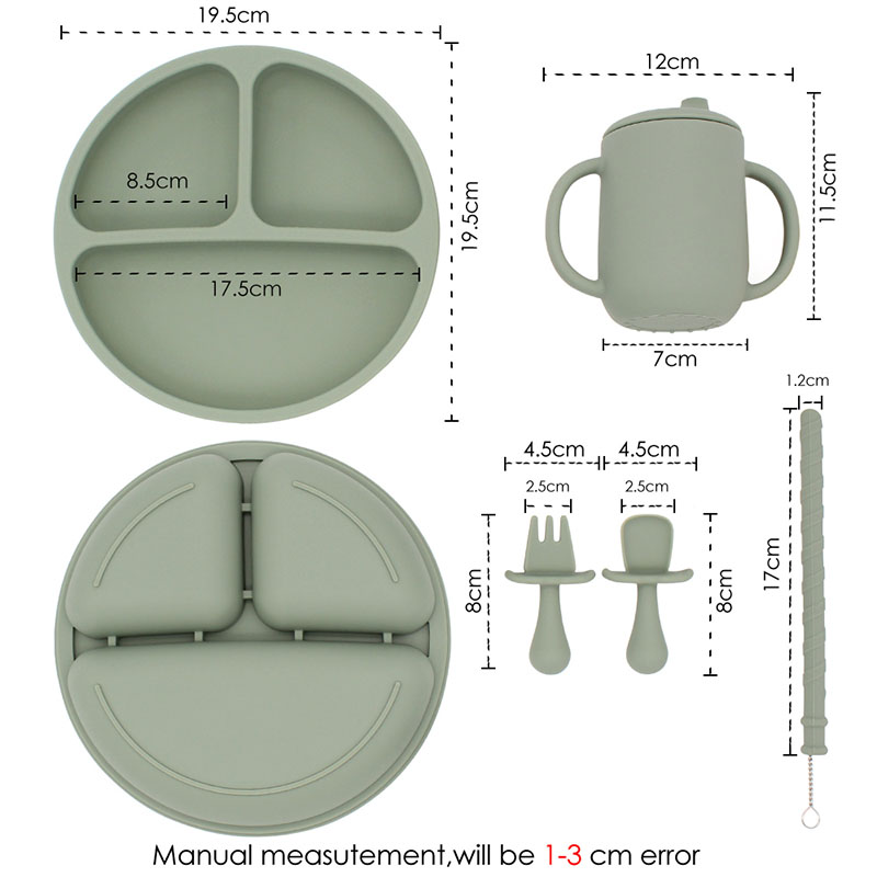 BPA Free Waterproof Feeding Silicone Plate Set
