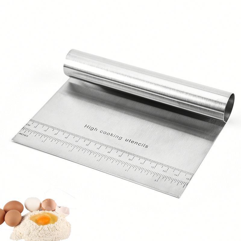 stainless steel Measure Dough Chopper with stainless steel Handle 